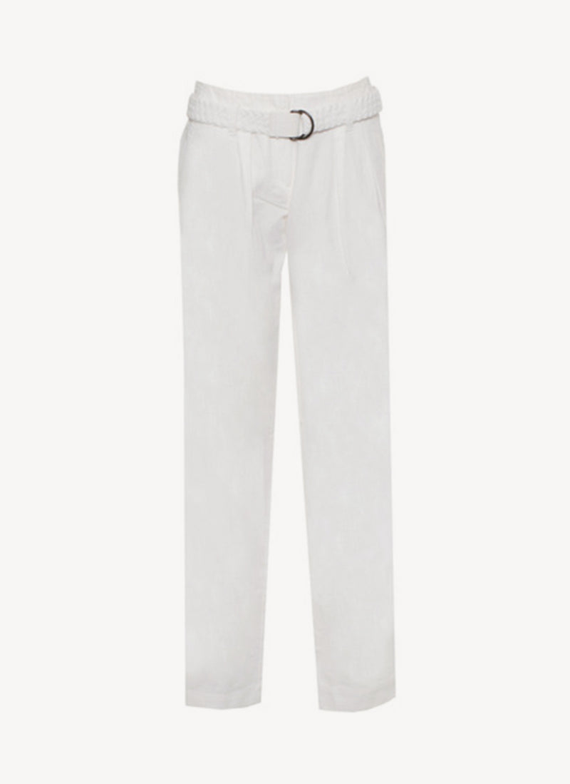 Tommy Hilfiger - Pantalon Avec Ceinture - Bianco - Femme