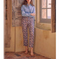Pantalon Chino Sandy Highwaist Cropped Fancy - Vintage Garden - Femme