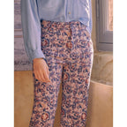 Pantalon Chino Sandy Highwaist Cropped Fancy - Vintage Garden - Femme