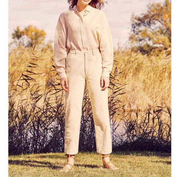 Pantalon Chino Cropped Sandy Highwaist - Light Sand - Femme