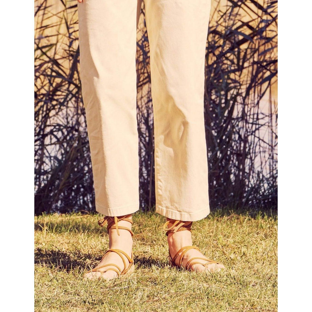 Cropped Chino Trouser Sandy Highwaist - Light Sand - Women