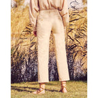 Cropped Chino Trouser Sandy Highwaist - Light Sand - Women