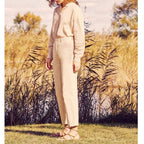 Cropped Chino Trouser Sandy Highwaist - Light Sand - Women