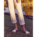 Highwaist Cropped Sandy Highwaist Chino Pants - White - Women