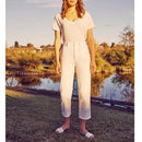 Highwaist Cropped Sandy Highwaist Chino Pants - White - Women