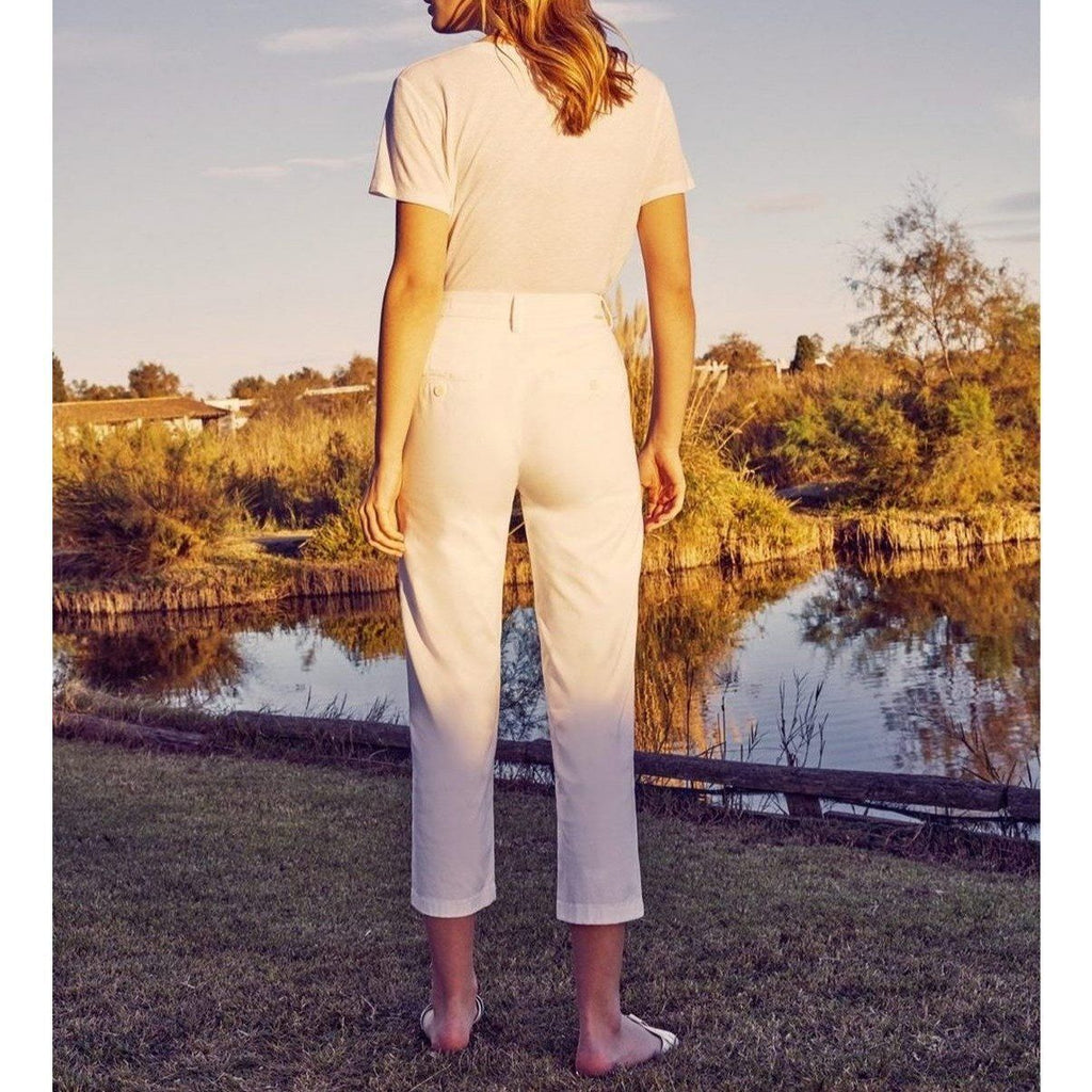 Pantalón chino Highwaist Cropped Sandy Highwaist - Blanco - Mujer