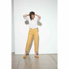 Highwaist Cropped Chino Trouser Sandy - Mango - Women