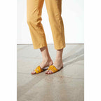 Highwaist Cropped Chino Trouser Sandy - Mango - Women
