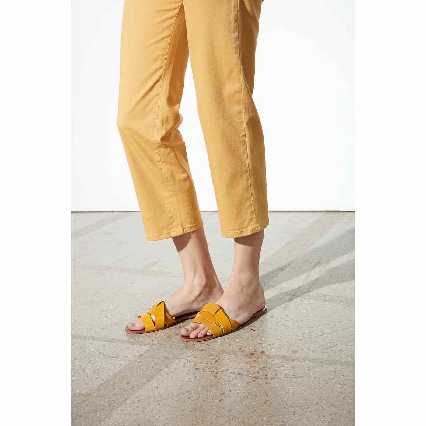 Highwaist Cropped Chino Trouser Sandy - Mango - Women