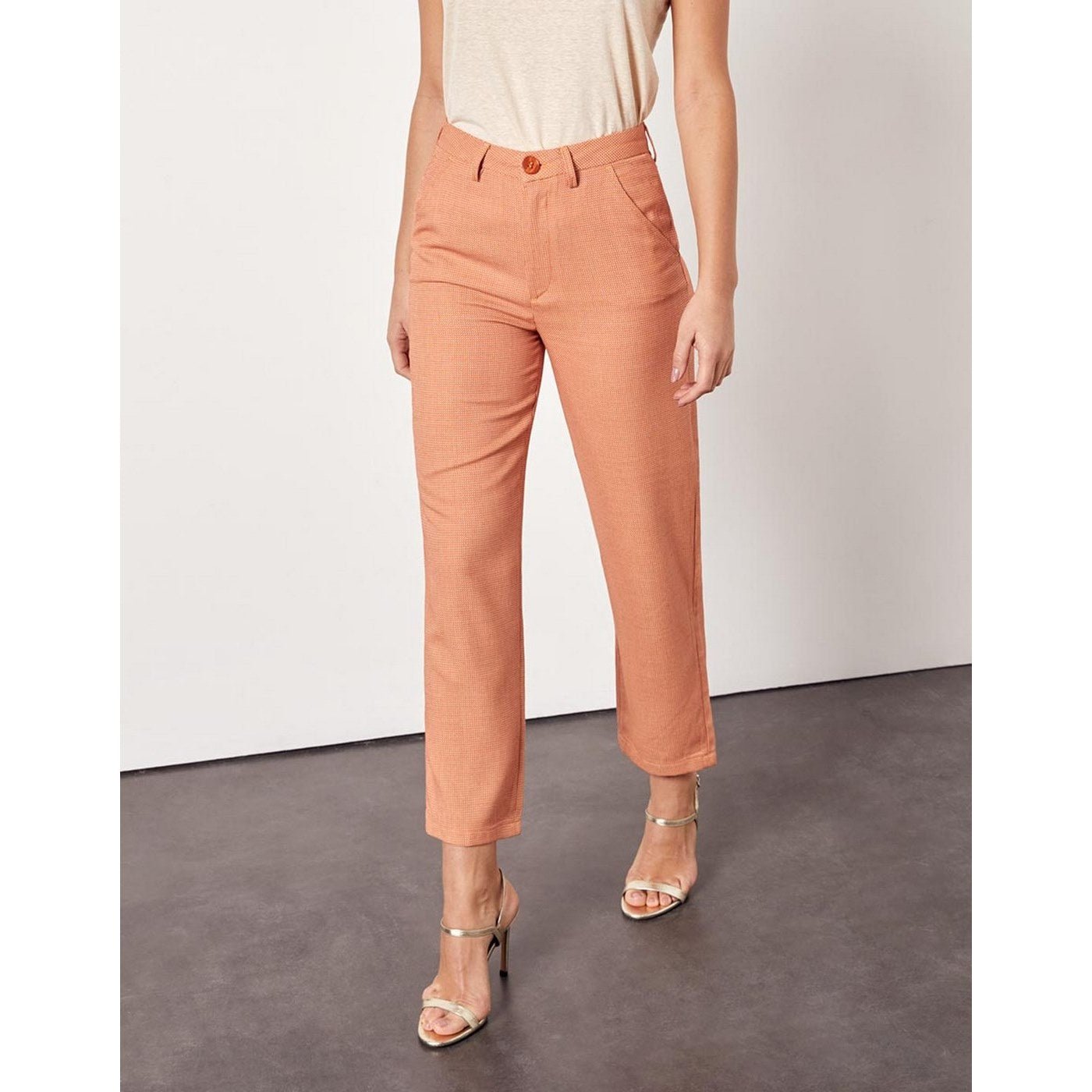 Pantalon Chino Highwaist Cropped Sanhighcr - Vintage Geo