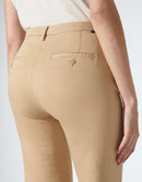 Pantalón chino capri Sandy de talle alto - Beige - Mujer