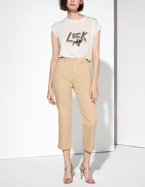 Pantalon Chino Highwaist Cropped Sandy Highwaist Cropped - Beige - Femme