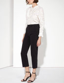 Pantalón chino cropped de cintura alta Sandy Highwaist Cropped - Negro - Mujer