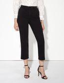 Pantalón chino cropped de cintura alta Sandy Highwaist Cropped - Negro - Mujer