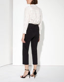 Pantalón chino cropped de cintura alta Sandy Highwaist Cropped - Negro - Mujer