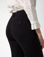 Pantalón Chino Cropped de Tiro Alto Sandy Cropped de Tiro Alto - Negro - Mujer