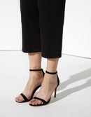 Pantalón chino cropped de cintura alta Sandy Highwaist Cropped - Negro - Mujer