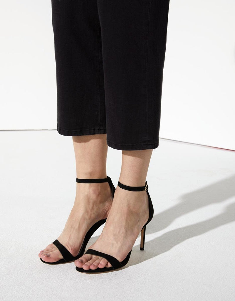 Pantalón chino cropped de cintura alta Sandy Highwaist Cropped - Negro - Mujer
