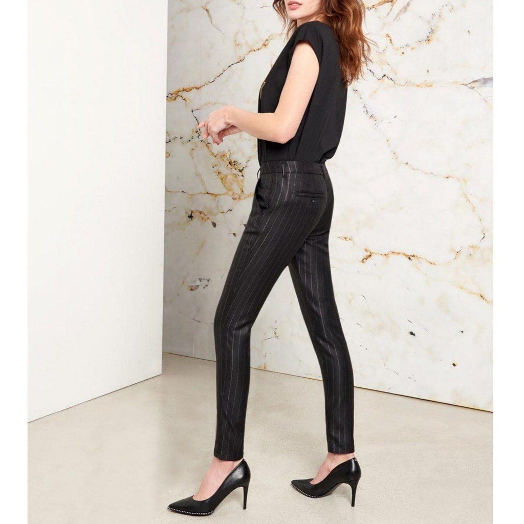 Pantalón Chino Sandy Fancy - Black Silver - Mujer