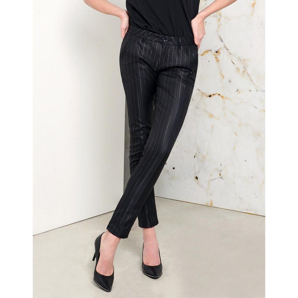 Pantalón Chino Sandy Fancy - Black Silver - Mujer
