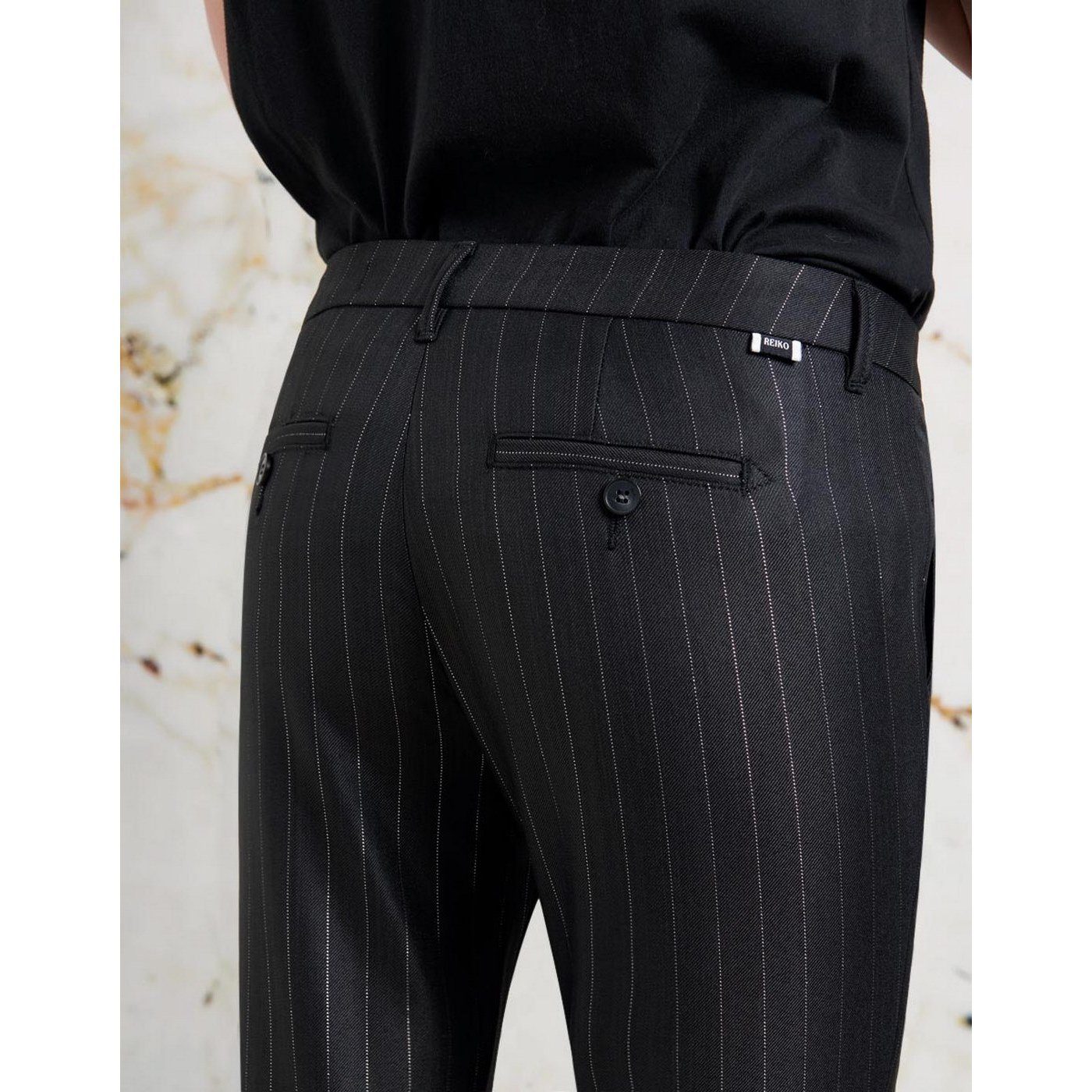 Pantalón Chino Sandy Fancy - Black Silver - Mujer
