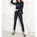 Pantalon Chino Sandy Fancy - Black Silver - Femme