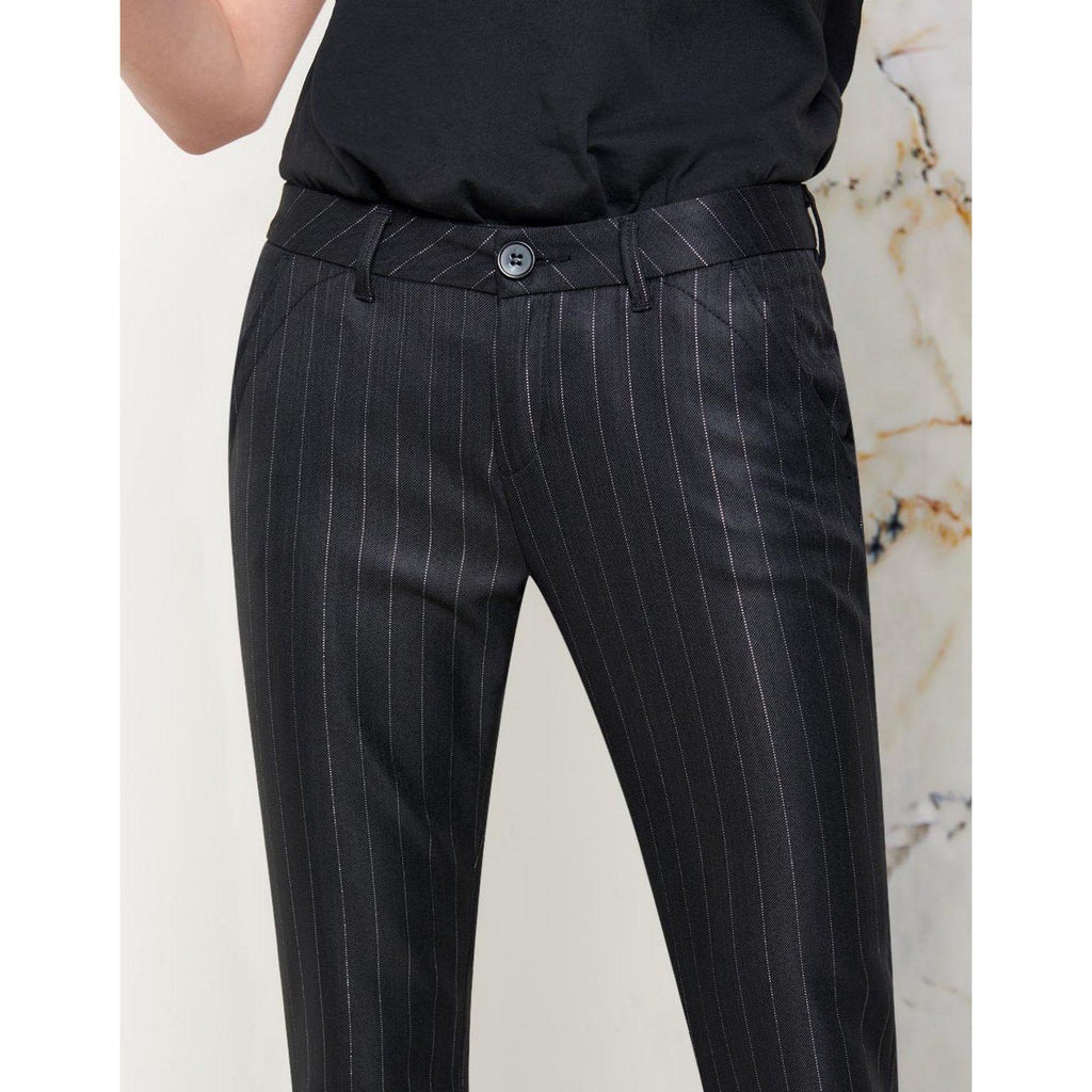 Pantalón Chino Sandy Fancy - Black Silver - Mujer