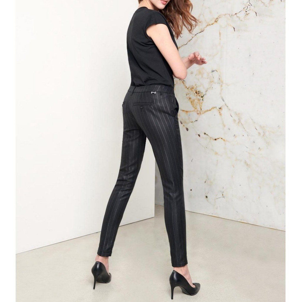 Pantalón Chino Sandy Fancy - Black Silver - Mujer
