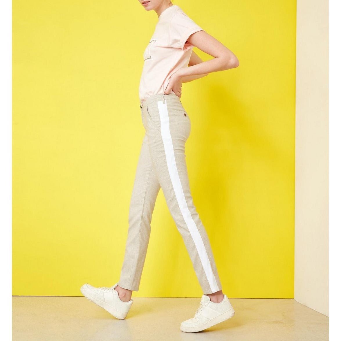 Sandy Fancy Chino Trousers - Herring Tiles - Women's