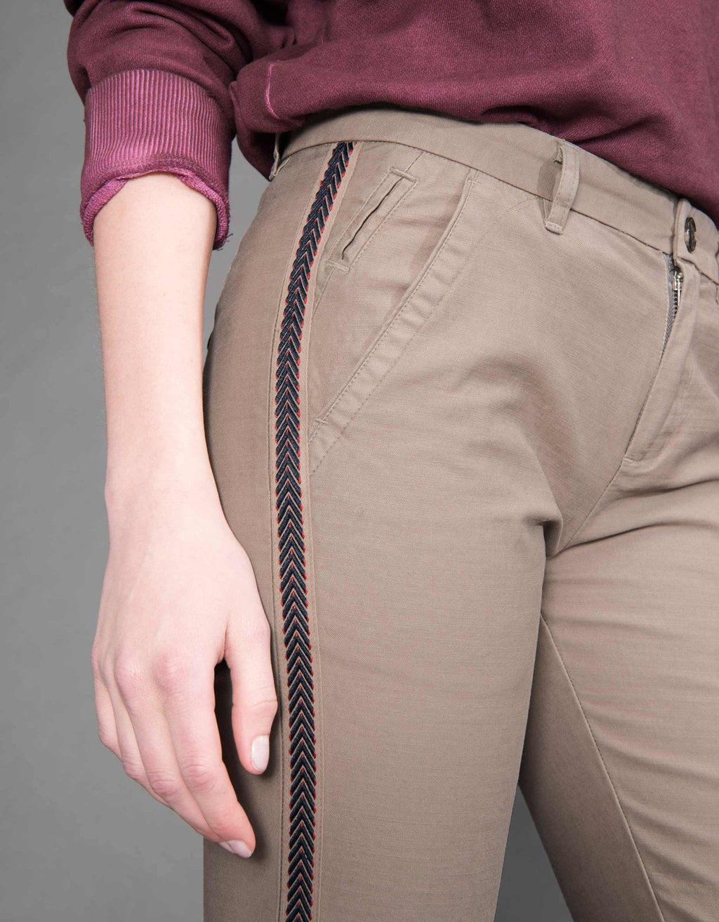 Pantalon Chino Sandy Herring - Taupe