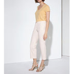 Sandy Highwaist Cropped Chino Trousers - Baby Pink - Women
