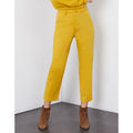 Sandy Highwaist Cropped Chino Trousers - Limoncello - Women