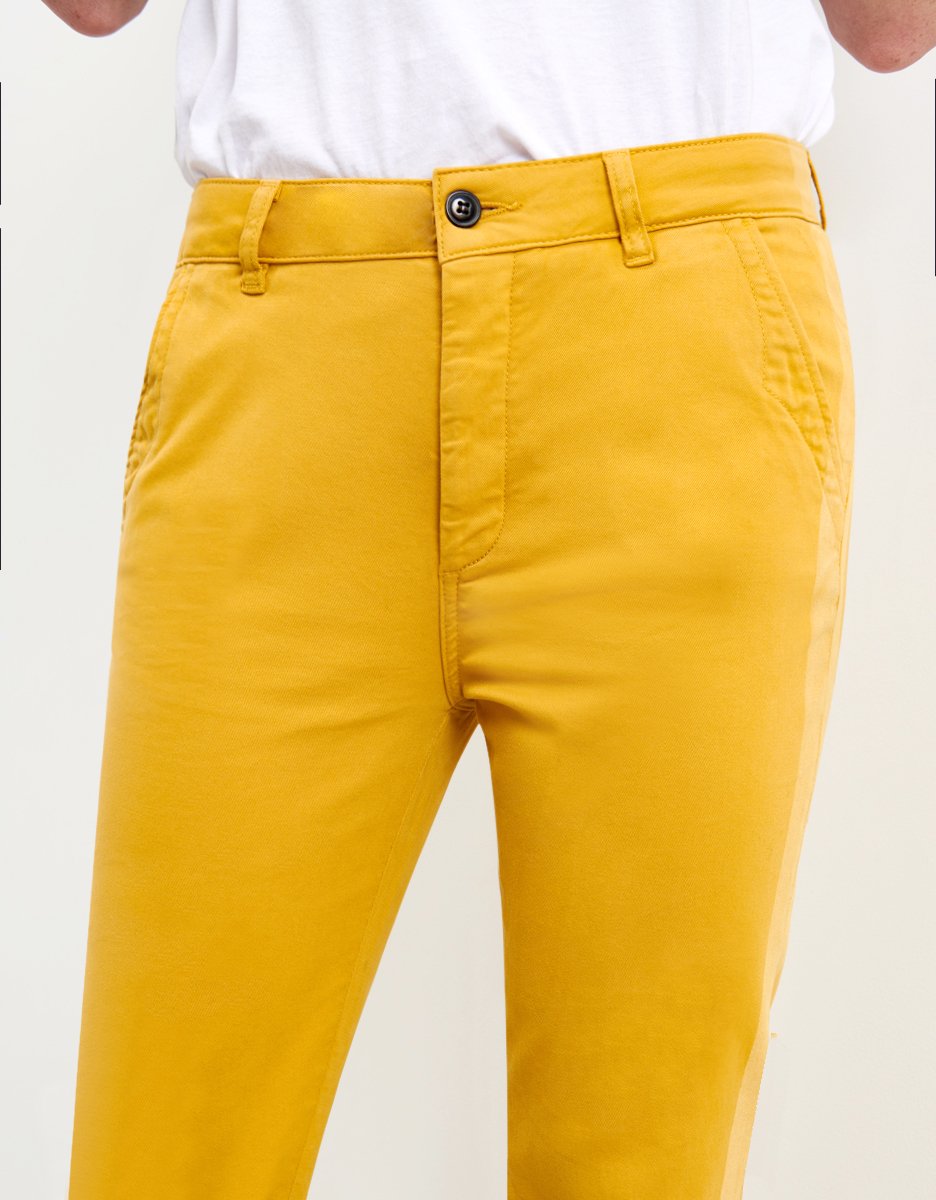 Sandy Tapered Band Chino Trousers - Pollen - Women