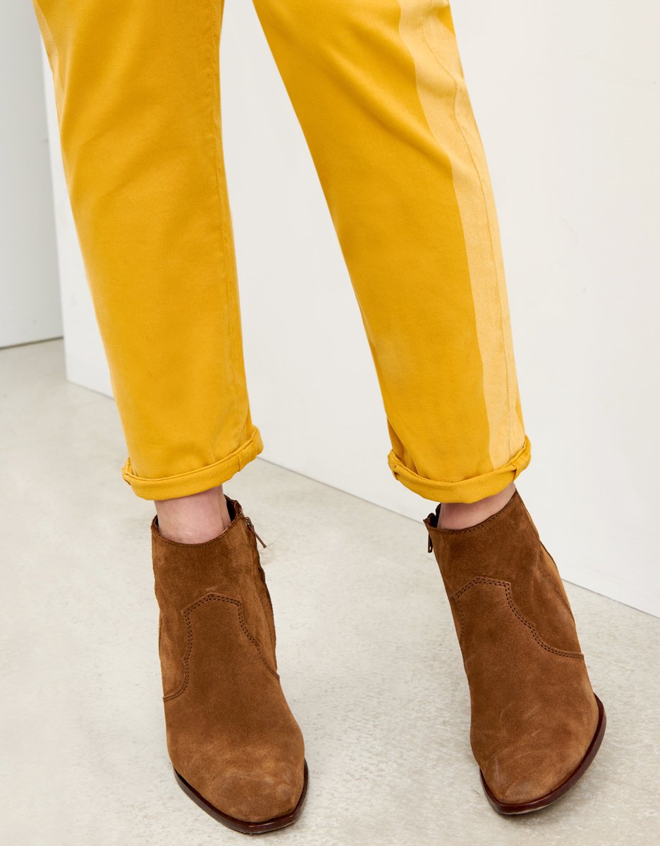 Sandy Tapered Band Chino Trousers - Pollen - Women