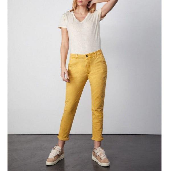 Chino Tapered Sandy Tapered Trouser - Mustard - Women