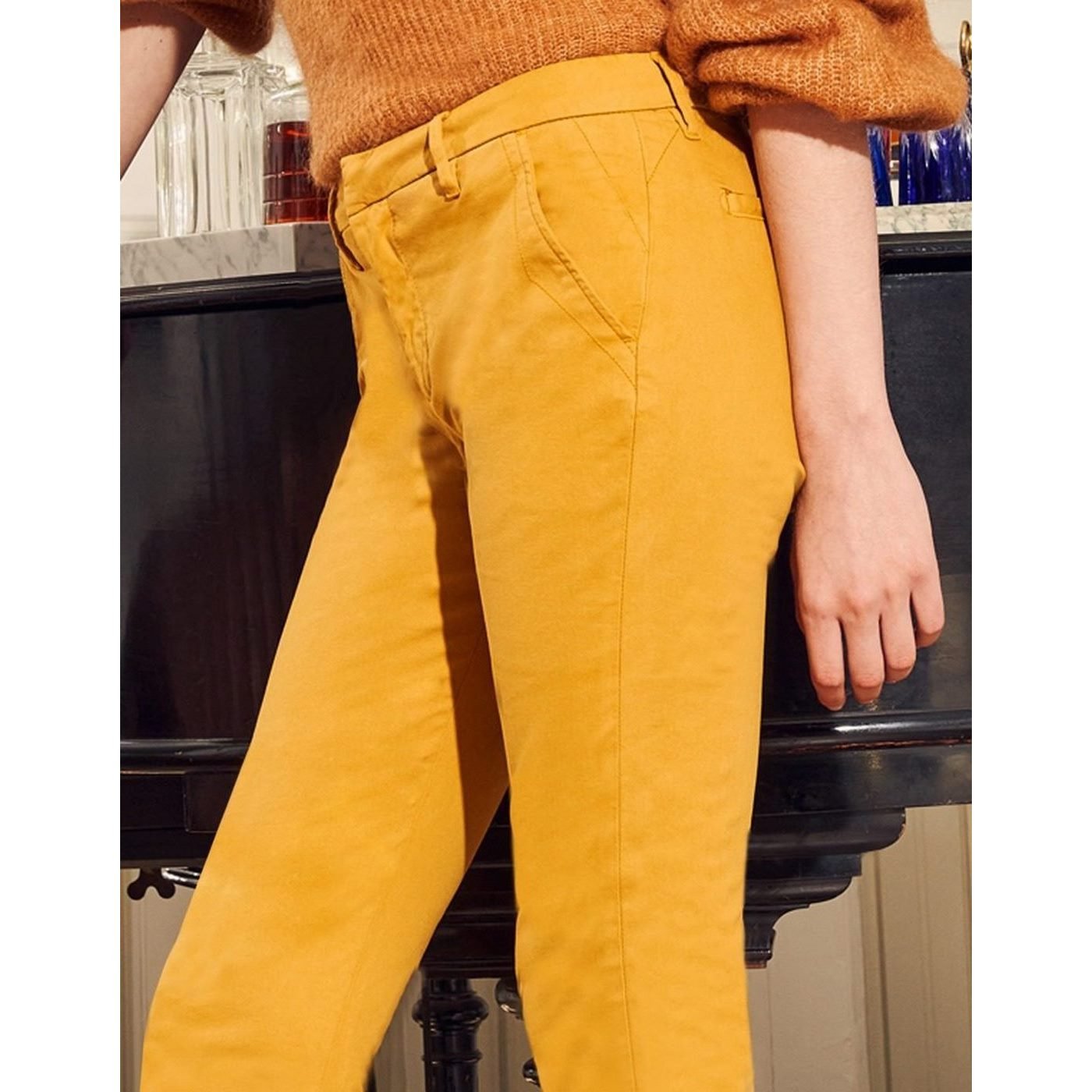 Sandy2Basic Chino Trousers - Harvest Gold - Women