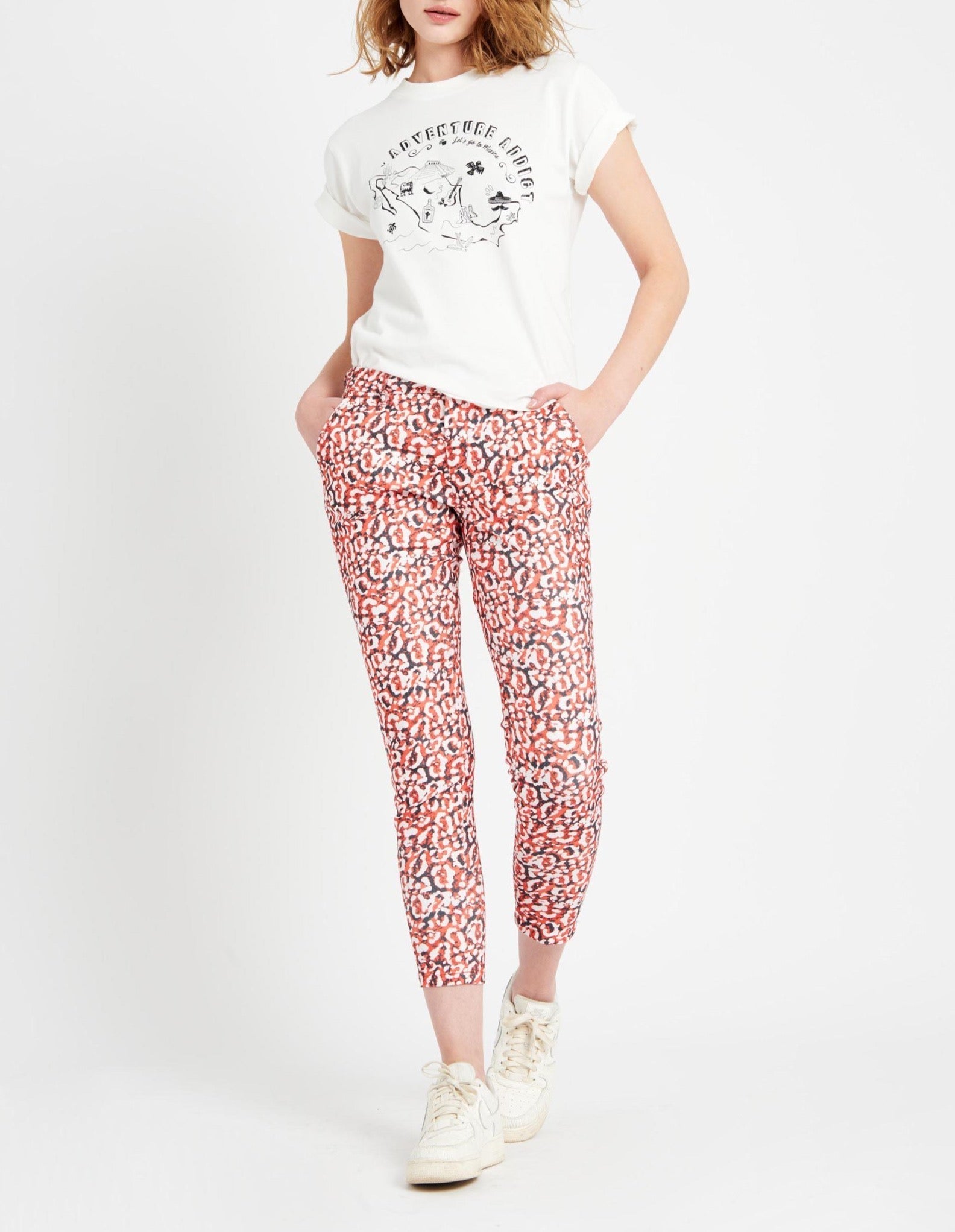Pantalon Chino Skinny Sandy Printed - Femme