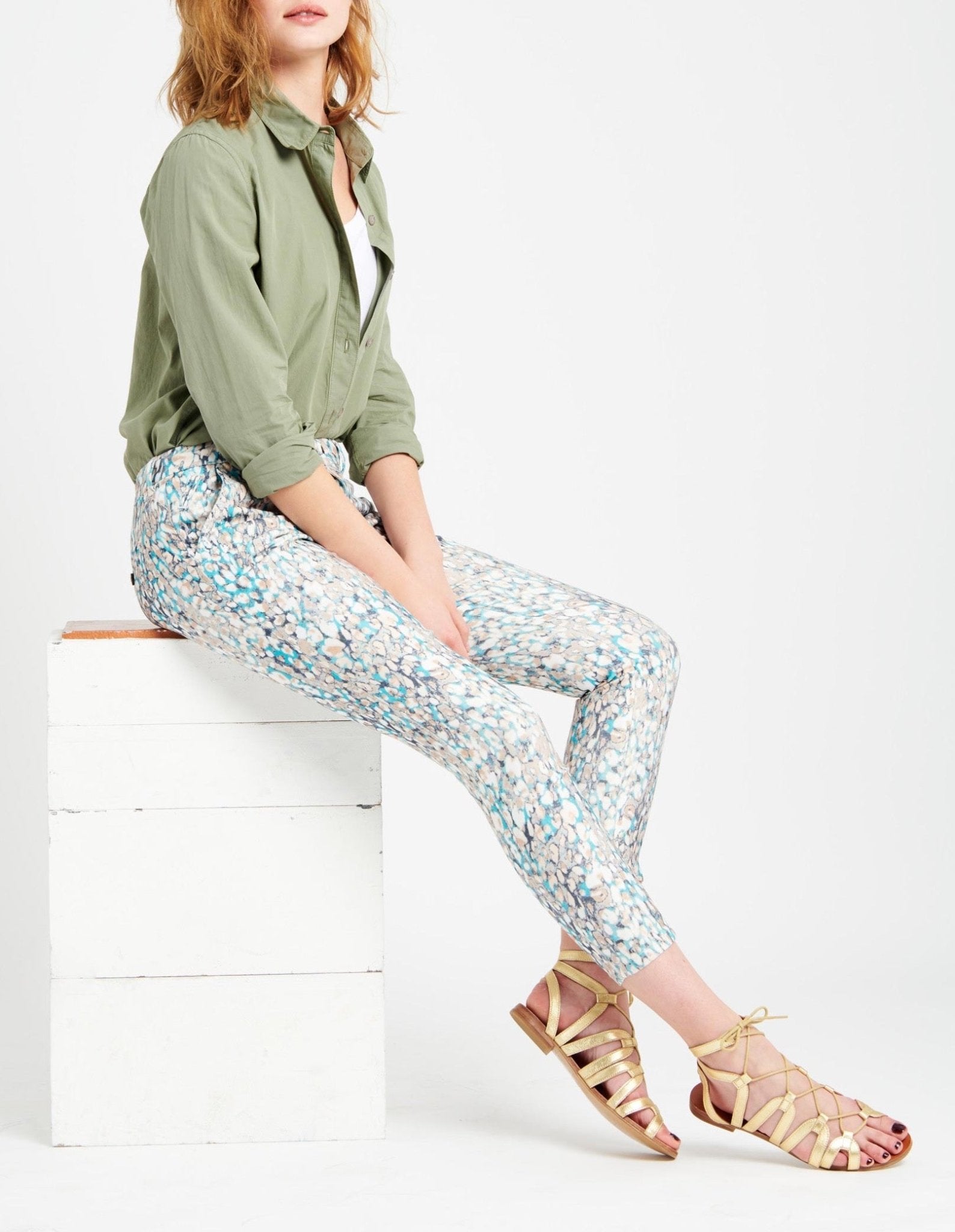 Pantalon Chino Skinny Sandy Printed - Femme