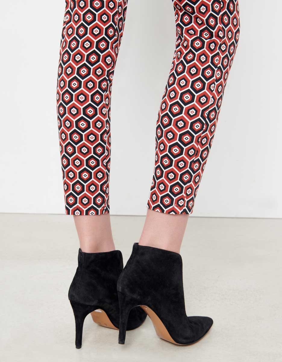 Pantalon Chino Skinny Sandy Printed - Red Tiles - Femme