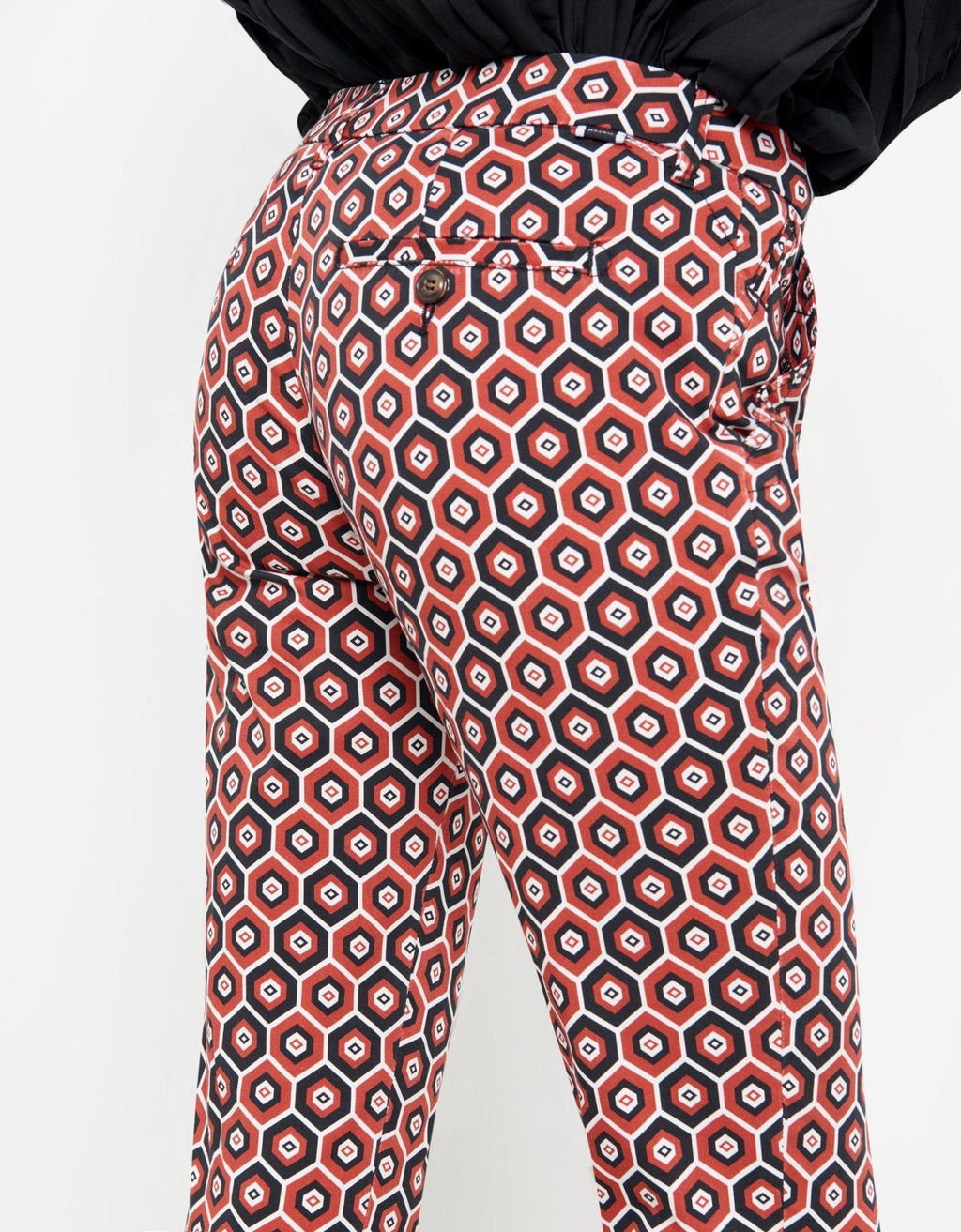 Pantalon Chino Skinny Sandy Printed - Red Tiles - Femme