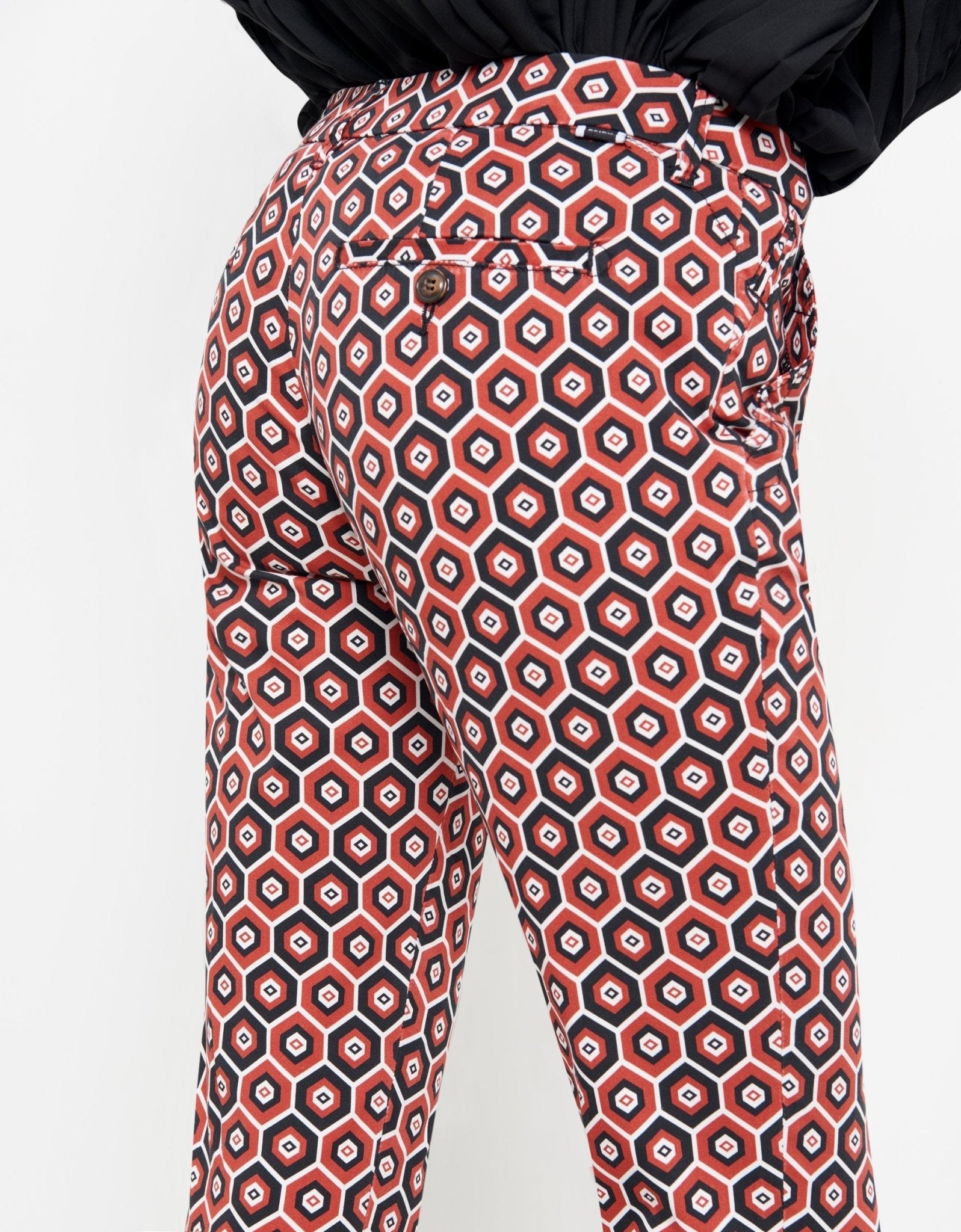 Pantalon Chino Skinny Sandy Printed - Red Tiles - Femme