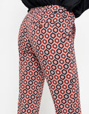 Pantalones chinos ajustados con estampado Sandy - Azulejos rojos - Mujer