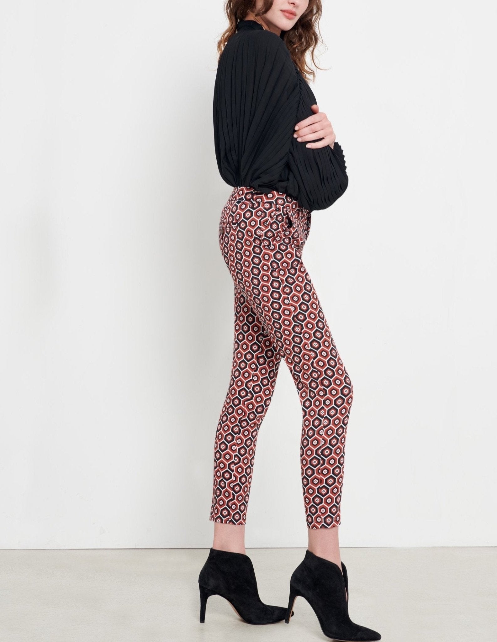 Pantalon Chino Skinny Sandy Printed - Red Tiles - Femme