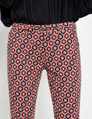 Pantalones chinos ajustados con estampado Sandy - Azulejos rojos - Mujer