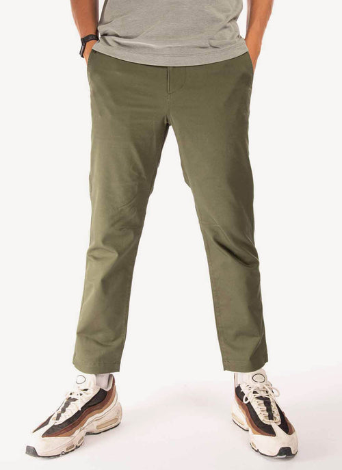 Woolrich - Pantalon Chino Stand Trek Taperd - Dark Green - Homme