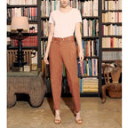 Highwaist Avacolor Cigarette Trousers - Fired Brick