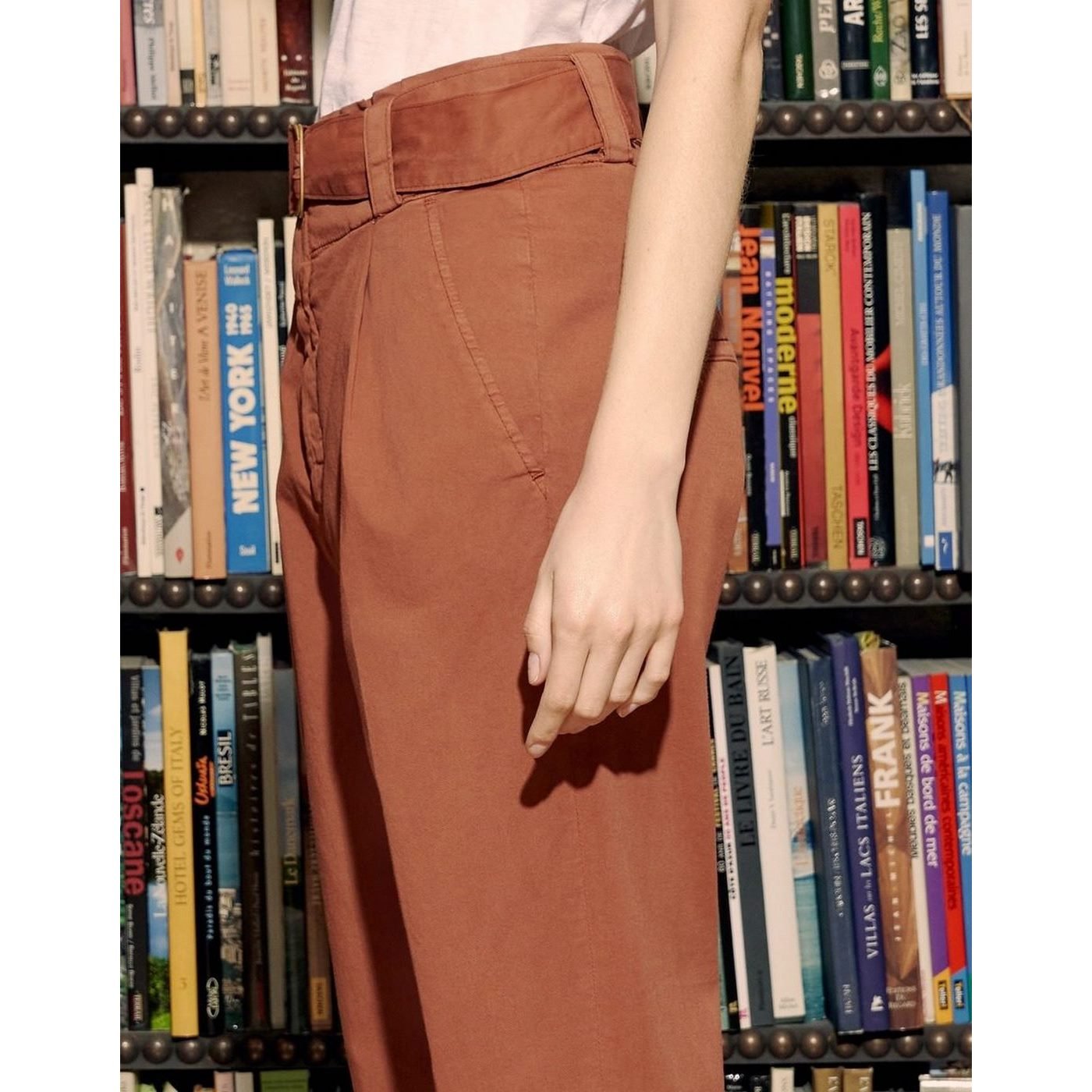 Highwaist Avacolor Cigarette Trousers - Fired Brick