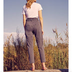 Pantalón Ava de talle alto pitillo - Gris denim - Mujer