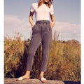 Pantalón Ava de talle alto pitillo - Gris denim - Mujer