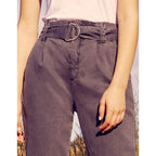 Pantalón Ava de talle alto pitillo - Gris denim - Mujer